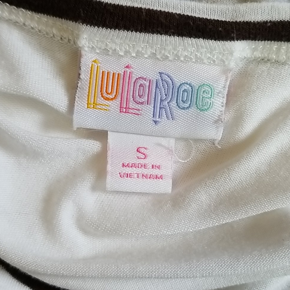 Lularoe Randy Striped Sleeve Tee - Picture 3 of 3